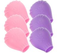 VOSAREA Coperture Protettive in Silicone per Pennelli da Trucco, Set da 6 Pezzi Custodia Antipolvere, Accessori Compatti la Protezione e Conservazione dei Pennelli Cosmetici