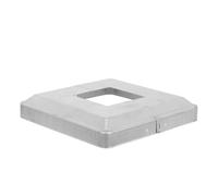 VOSAREA Decorative Post Base Cover Square in Ferro Argento, Split Style Fence Post Trim per Ringhiera e Corrimano Scala, Installazione Semplice