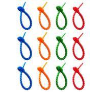 VOSAREA Fascette Fermacavi in Silicone 12 Pezzi Colorate, Organizzatore per Cavi Dati e Alimentazione, Avvolgitori Compatti Foro Rotondo per Casa, Viaggi e Ufficio Colore Colore Casuale