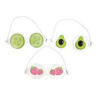 VOSAREA Maschera Occhi in Pvc Riutilizzabile per Bambini 3 Pezzi Effetto Rinfrescante e Design Decorativo, Comoda da Indossare per Famiglie e Protezione Dalla Luce Stile Casuale