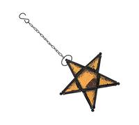 VOSAREA Matrimonio Tealight Lanterna Forma Natale Stanza Giardino Pensile Stella Gialla Decorazione Decorativa Anno Ornamento: Nuova Finestra per Pentagramma Candeliere Casa