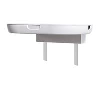 VOSAREA Mensola Portaoggetti a Parete senza Fori in Plastica Resistente Bianca, Organizer Moderno per Prese a Muro Copertura Antipolvere e Porta Cavi, Salvaspazio per Bagno Cucina e