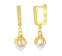 VOSAREA Orecchini a Bottone Artiglio Di Drago Perla in Lega, Stile Hip Hop Punk Per Uomo e Donna, Accessorio Eleganza Quotidiana e Feste, Regalo Compleanno e Natale