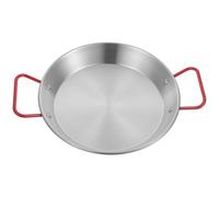 VOSAREA Padella in Acciaio Inox per Spaghetti, Pollo Fritto, Casa | Conduzione Rapida e Uniforme, Fondo Piatto, Superficie Antiaderente, per Ristorante e Uso Domestico, Argento