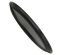VOSAREA Piatto Crisp Microonde Rotondo 30cm in Lega di Alluminio Nero, Teglia Design Semplice e Funzione Antiaderente per Uso Domestico