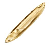 VOSAREA Piatto Snack Allungato in Acciaio Inox Oro Scomparto Salsa | Finitura Elegante e Profilo Sottile, per Patatine, Sushi e Tavolo da Picnic in Ogni Occasione