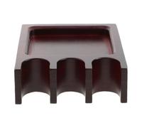 VOSAREA Porta Stecche da Biliardo in Legno a Tre Slot Compatto | Sala Biliardo e Area Gioco, Design da Tavolo, Facile da Montare e Rimuovere, Aspetto Minimalista