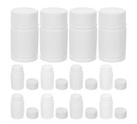 VOSAREA Set 12 Flaconi Vuoti per Medicinali 20 Ml in Plastica Hdpe con Tappo a Vite, Contenitori Piccoli Anti-perdita Riutilizzabili per Pillole, Capsule, per Viaggio e Conservazione