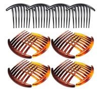 VOSAREA Set 12 Pezzi Pettini Laterali per Chioma Donna e Ragazze in Plastico Leggero 7 Denti a Forma di Mezzaluna, Accessori Chioma Pratici e Comodi per Uso Quotidiano