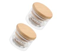 VOSAREA Set 2 Pezzi Ciotola per Manicure in Vetro con Coperchio e Separatore in Acciaio Inossidabile per Pulizia Pennelli Strumenti Nail Art Facile da Trasportare