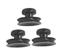 VOSAREA Set 3 Pezzi Maniglie Ventose per Ciotole Sonore Tibetane in Gomma Nere Pratiche e Comode per Sollevamento e Meditazione