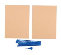 VOSAREA Set Lavagna Braille in Plastica 27 Righe 30 Colonne Stilo e 3 Fogli di Pratica Kit Scrittura Braille Portatile Riutilizzabile per Non Vedenti Accessorio Didattico per