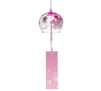 VOSAREA - Sonaglio a in, in stile giapponese, con etichetta, da appendere, colore rosa