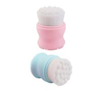 VOSAREA Spazzola per Pulizia Viso Setole in Fibra e Gel di Silice 2 Pezzi in Silicone Materiale Delicato sulla Pelle e Massaggio Stimolante, come Regalo di Natale