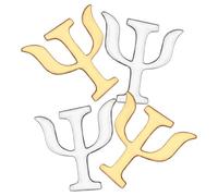 VOSAREA Spille Simbolo Psicologia in Lega Set da 4 Pezzi Oro e Argento Spilla da Colletto Perno di Chiusura di Sicurezza Gioielli Decorativi per Donna Adatti a Vestiti Sciarpe e