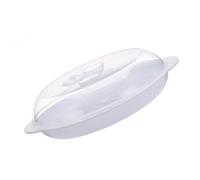 VOSAREA Stampo Uova Forma in Pp Cuore Bianco di Microonde per e a Accessorio Pratico da Cucina per Colazione e Cottura a Vapore