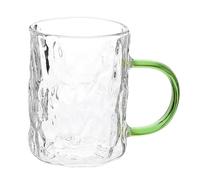 VOSAREA Tazza da Caffè e Tè Multifunzionale in Vetro con Manico Verde Resistente al Calore e Antiurto Design Classico e Antiscivolo per Uso Quotidiano Domestico e Ufficio