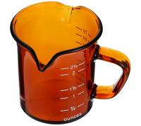 VOSAREA Tazza da Caffè in Vetro Giallo, Bicchiere Dosatore per Latte | Leggera, Facile da Pulire e Poco Fragile, per Coffee Bar e Latte Art, Uso Quotidiano in Cucina