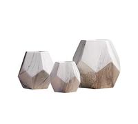 VOSAREA Vaso in Ceramica Bianco Vasi in Ceramica Moderni e Decorativi Per Fiori Accessori Da Tavolo Per Ufficio e Casa Design Elegante