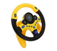 VOSAREA Volante per Integrata Volante Giallo Rotante con Base Ventosa per Gioco Sicuro e Divertente Adatto e Giochi