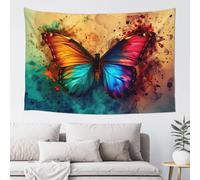 Vosery Arazzo da appendere alla parete, vivace arcobaleno farfalla, un arazzo da 152,4 x 101,6 cm per camera da letto, estetico, grazioso arazzo da parete per camera da letto, soggiorno, interno
