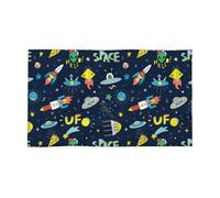 VOSERY Asciugamani, divertenti asciugamani con astronavi, 40,6 x 68,6 cm, morbidi asciugamani in cotone altamente assorbente per bagno, palestra, doccia, allenamento