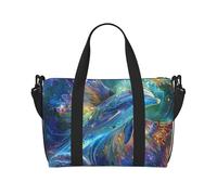 VOSERY Borsa da viaggio, borsa da viaggio colorata con delfino alato, borsone da donna, borsa da viaggio essenziale per lo sport, borsa da palestra per gli uomini, borsa da notte borsa per oggetti