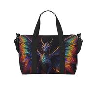 VOSERY Borsa da viaggio, borsa da viaggio con drago maestoso con ali arcobaleno, borsone da donna, borsa da viaggio essenziale per lo sport, borsa da palestra per uomini, borsa da notte borsa per