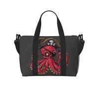 VOSERY Borsa da viaggio, borsa da viaggio con illustrazione di pirati di polipo, borsone da donna, borsa da viaggio essenziale per sport, palestra, borsa da uomo, borsa da viaggio per oggetti