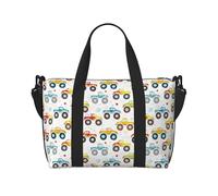 VOSERY Borsa da viaggio, borsa da viaggio con Monster Trucks, borsa da viaggio da donna, borsa da palestra sportiva da uomo, borsa da viaggio per oggetti personali