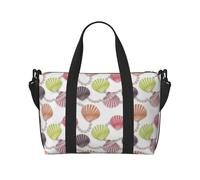VOSERY Borsa da viaggio, borsa da viaggio con stampa di perle e conchiglie, borsone da donna, borsa da viaggio essenziale per lo sport, borsa da palestra per uomo, borsa da viaggio per oggetti