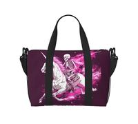 VOSERY Borsa da viaggio, borsa da viaggio con teschio rosa e cavallo bianco, borsone da donna, borsa da viaggio essenziale per lo sport, borsa da palestra da uomo, borsa da viaggio per oggetti