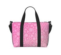VOSERY Borsa da viaggio, borsa da viaggio per la sensibilizzazione sul cancro al seno, con nastri rosa, borsone da donna, borsa da viaggio essenziale per lo sport, borsa da palestra per uomo, borsa da