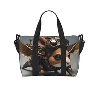 VOSERY Borsa da viaggio, borsa da viaggio Steampunk Scoiattolo Pilota Weekender Borsa da viaggio per donne, Borsa da viaggio Essentials Sport Gym Bag per uomini, Borsa da notte Borsa per oggetti