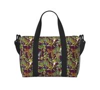 Vosery Borsa da viaggio Borsa per weekend, borsa per donna e uomo, bel pappagallo, babbuino, leopardo, zebra, borsa sportiva, borsa da viaggio, borsa da viaggio
