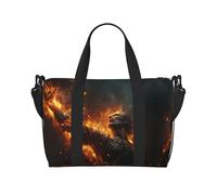 VOSERY Borsa da viaggio, Cool Fire Man Weekender Bag Carry On Duffle Bags per donne, borsa da viaggio essenziale per lo sport, borsa da palestra per gli uomini, borsa da notte borsa per oggetti