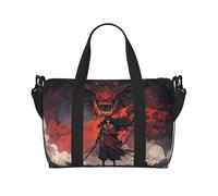 VOSERY Borsa da viaggio, drago nero rosso, spadaccino orientale, borsa weekend, borsa bagaglio da donna, accessori da viaggio, sport, borsa da palestra da uomo, borsa da notte