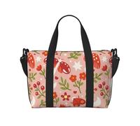 VOSERY Borsa da viaggio, funghi e falene, borsone da donna, borsa da viaggio essenziale per sport, palestra, borsa da uomo, borsa da viaggio per oggetti personali