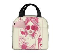 VOSERY Borsa per il pranzo, borsa per il pranzo, per donne e uomini, adulti, Ace Of Diamonds, borsa termica per il pranzo, a prova di perdite, riutilizzabile, grande capacità, per lavoro, ufficio