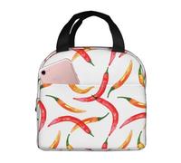 VOSERY Borsa per il pranzo, borsa per il pranzo per donne e uomini adulti, borsa termica astratta con pepe, a prova di perdite, riutilizzabile, grande capacità, per lavoro, ufficio, picnic, viaggi