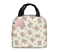 VOSERY Borsa per il pranzo, borsa per il pranzo, per donne e uomini, adulti, con orsetto kawaii, borsa termica per il pranzo, a prova di perdite, riutilizzabile, grande capacità, per lavoro, ufficio