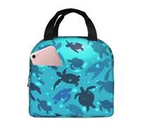 VOSERY Borsa per il pranzo, borsa termica per il pranzo, per donne e uomini adulti, borsa termica per il pranzo per la giornata mondiale delle tartarughe, a prova di perdite, riutilizzabile, grande