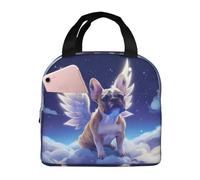 VOSERY Borsa per il pranzo, borsa termica per il pranzo, per donne e uomini, adulti, con cielo notturno, bulldog francese, isolata, a prova di perdite, riutilizzabile, grande capacità, per lavoro