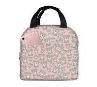 VOSERY Borsa per il pranzo, borsa termica per il pranzo, per donne e uomini, adulti, con stampa di orso carino, borsa termica per il pranzo, a prova di perdite, riutilizzabile, grande capacità, per