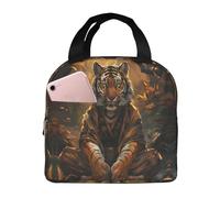 VOSERY Borsa per il pranzo, borsa termica per il pranzo, per donne e uomini, adulti, con tigre nella foresta che cade nella foresta, borsa termica, a prova di perdite, riutilizzabile, grande capacità