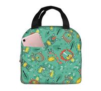 VOSERY Borsa per il pranzo, borsa termica per il pranzo, per donne e uomini, adulti, divertente animali nella giungla, borsa termica per il pranzo, a prova di perdite, riutilizzabile, grande capacità