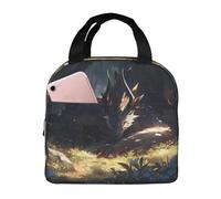 VOSERY Borsa per il pranzo, borsa termica per il pranzo, per donne e uomini, adulti, drago addormentato nella foresta, borsa termica per il pranzo, a prova di perdite, riutilizzabile, grande capacità