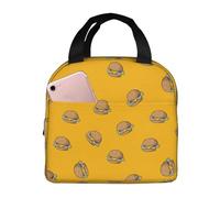 VOSERY Borsa per il pranzo, borsa termica per il pranzo, per donne e uomini, adulti, graziosa borsa termica per il pranzo con hamburger cielo stellato, borsa termica, a prova di perdite