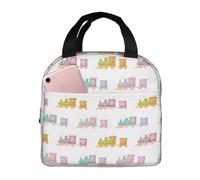 VOSERY Borsa per il pranzo, borsa termica per il pranzo, per donne e uomini, adulti, motivo treno dei cartoni animati, borsa termica per il pranzo, a prova di perdite, riutilizzabile, grande capacità