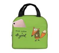 VOSERY Borsa per il pranzo, borsa termica per il pranzo, per donne e uomini, adulti, per bere caffè e fare bene, borsa termica per il pranzo, a prova di perdite, riutilizzabile, grande capacità, per